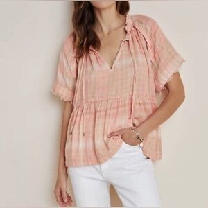 Anthropologie Pilcro & the Letterpress TK Babydoll Boho Peasant Blouse, SZ XS